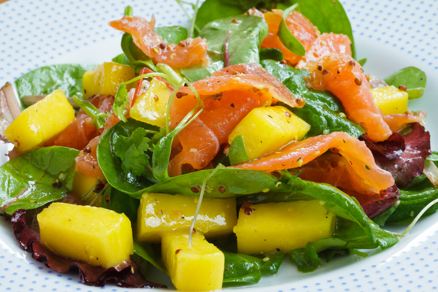 Mango Salad with Smoked Salmon Recipe