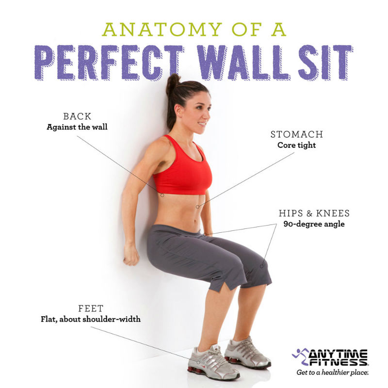 Wall Sits - 10 Stretching Exercises to Relieve Lower Back Pain